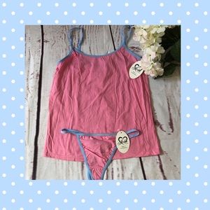 Jolie Intimates Blue and Pink Sleepwear Set